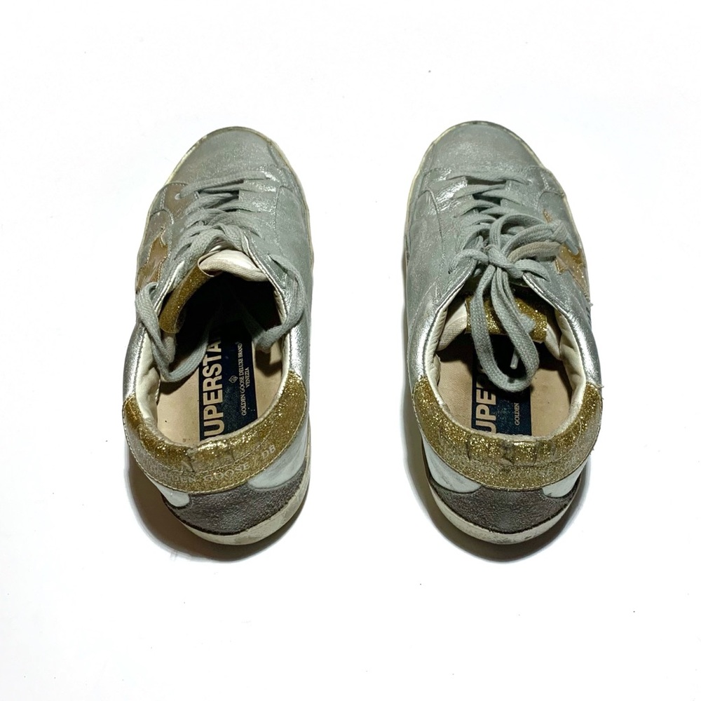 GOLDEN GOOSE Deluxe Superstar Metallic Shoes Sz 5 - Picture 5 of 8